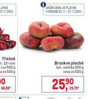 Makro Broskve ploché nabídka