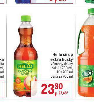 Makro Hello ovocný sirup hustý nabídka