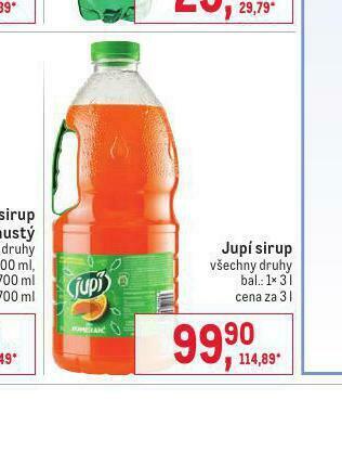 Makro Jupí sirup nabídka