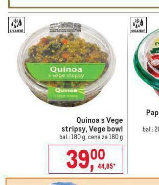 Makro Quinoa s vege stripsy, vege bowl nabídka