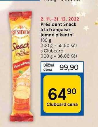 Tesco Président snack à la française jemně pikantní 180 g nabídka