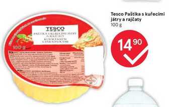 Tesco Tesco paštika s kuřecími játry a rajčaty 100 g nabídka