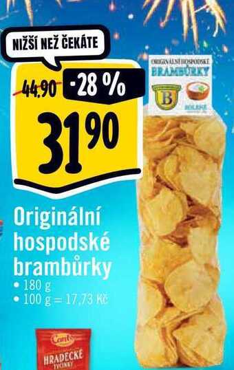 Albert Originální hospodské brambůrky 180 g nabídka