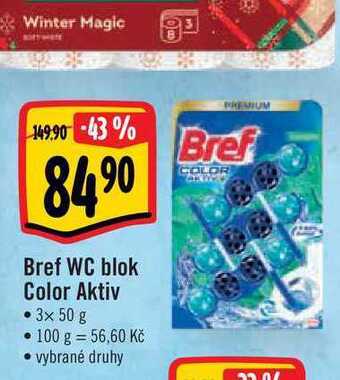 Albert Bref wc blok color aktiv • 3x 50 g nabídka