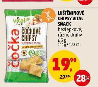 Penny Market Luštěninové chipsy vital snack, 65 g nabídka
