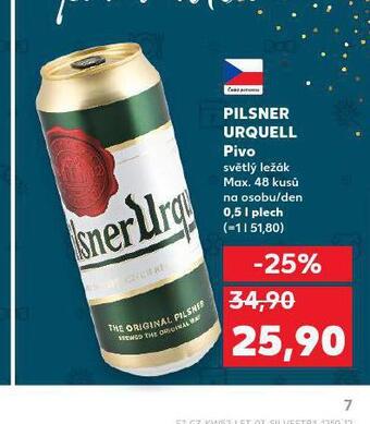 Kaufland Pivo pilsner urquell nabídka