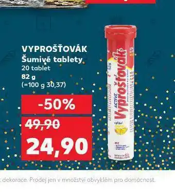 Vyprošťovák šumivé tablety