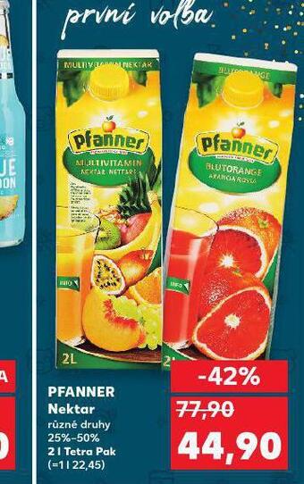 Kaufland Pfanner nektar nabídka