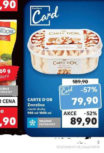 Kaufland Zmrzlina carte d´or nabídka