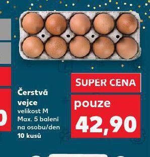 Kaufland Čerstvá vejce m 10 ks nabídka