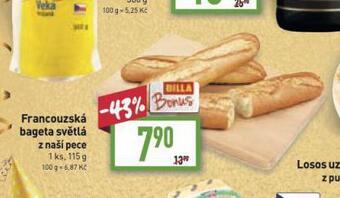 Billa Francouzská bageta nabídka