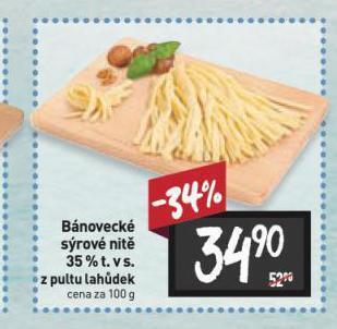 Billa Bánovecké sýrové nitě nabídka