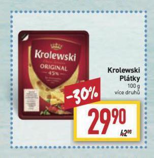 Billa Krolewski sýr nabídka