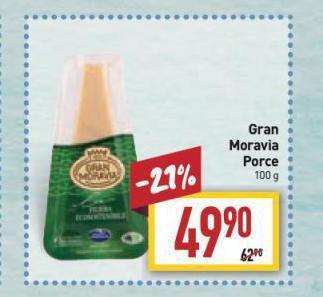 Billa Gran moravia sýr nabídka
