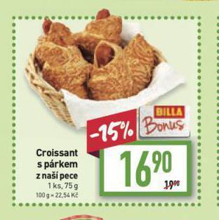 Billa Croissant nabídka