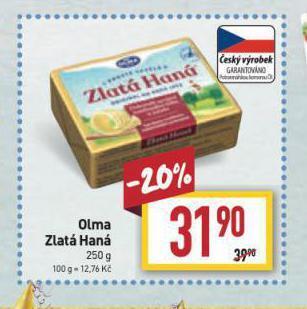 Billa Olma zlatá haná nabídka