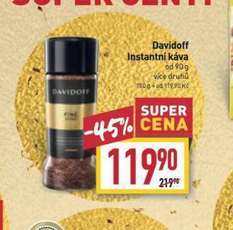 Billa Káva davidoff nabídka