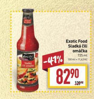 Billa Exotic food sladká chilli omáčka nabídka