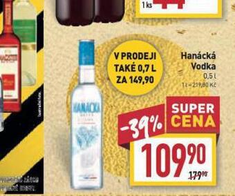 Billa Hanácká vodka nabídka