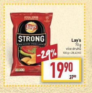Billa Lay's chipsy nabídka