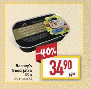 Billa Barney's tresčí játra nabídka