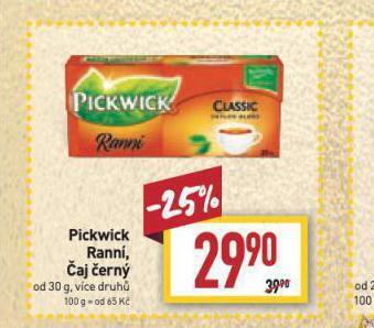 Billa Pickwick čaj nabídka