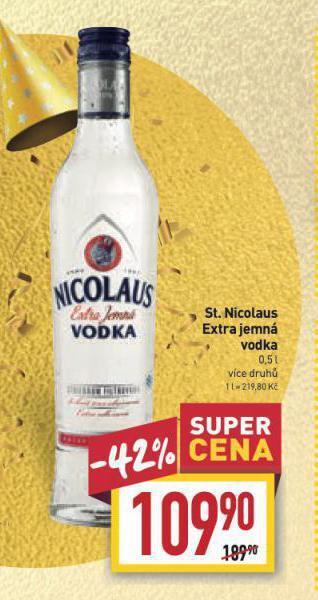Billa St. nicolaus extra jemná vodka nabídka