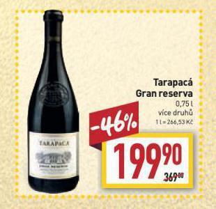 Billa Tarapacá gran reserva nabídka