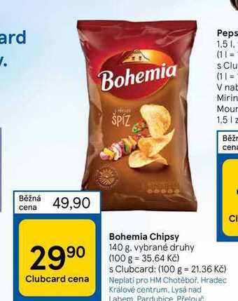 Tesco Bohemia chipsy 140 g nabídka