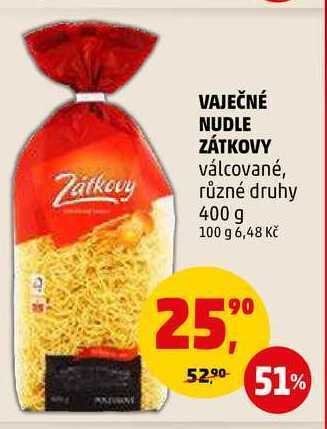 Penny Market Vaječné nudle zátkovy, 400 g nabídka