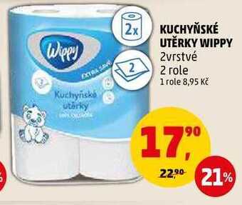 Penny Market Kuchyňské utěrky wippy, 2 role nabídka