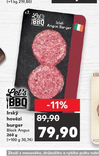 Kaufland Irský hovězí burger nabídka