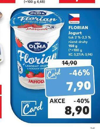 Kaufland Florian jogurt nabídka