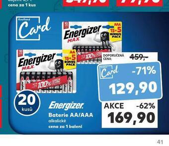 Kaufland Baterie energizer nabídka