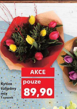 Kaufland Kytice tulipány mix nabídka
