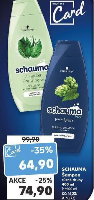 Kaufland Schauma šampon nabídka