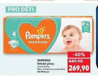 Kaufland Pampers dětské plenky nabídka