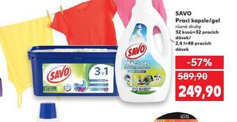 Kaufland Savo prací kapsle / gel nabídka