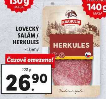Lidl Lovecký salám / herkules, 100 g nabídka