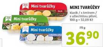 Lidl Mini tvarůžky, 115 g nabídka