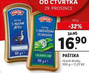 Lidl Paštika, 150 g nabídka