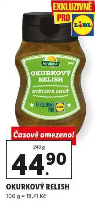 Lidl Okurkový relish, 240 g nabídka