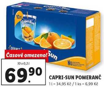 Lidl Capri-sun pomeranč, 10x 0,2 l nabídka