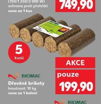 Kaufland Dřevěné brikety nabídka