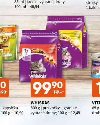 Terno Whiskas granule pro kočky nabídka