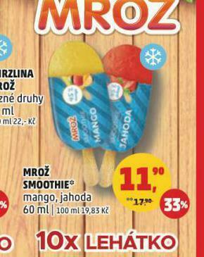 Penny Market Mrož smoothie nabídka