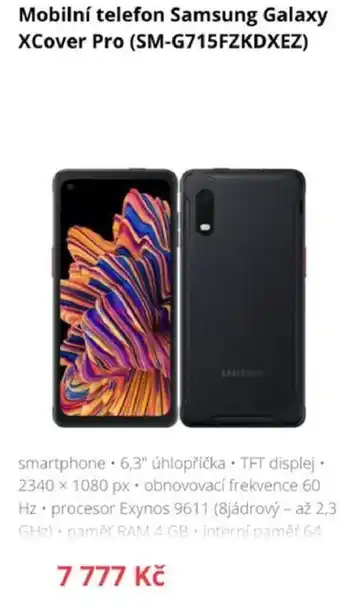 Datart Samsung Galaxy XCover Pro (SM-G715FYKDXEZ) Mobilný telefon nabídka