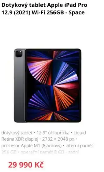 Datart Apple iPad Pro 12,9 (2021) Wi-Fi 256GB - Space Dotykový tablet nabídka