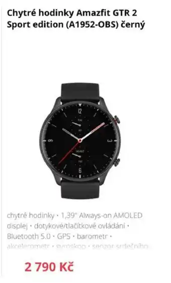 Datart Amazfit GTR 2 Sport edition (A1952-OBS) černý Chytré hodlinky nabídka