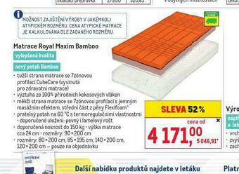 Makro Matrace royal maxim bamboo nabídka
